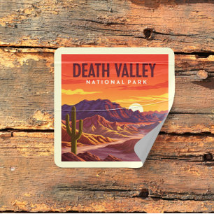 Vintage Death Valley National Park Square Sticker