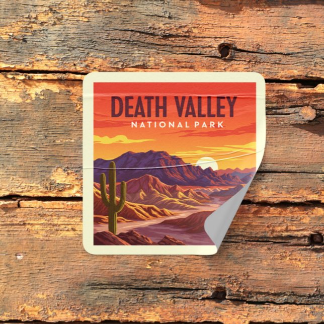 Vintage Death Valley National Park Square Sticker (Creator Uploaded)