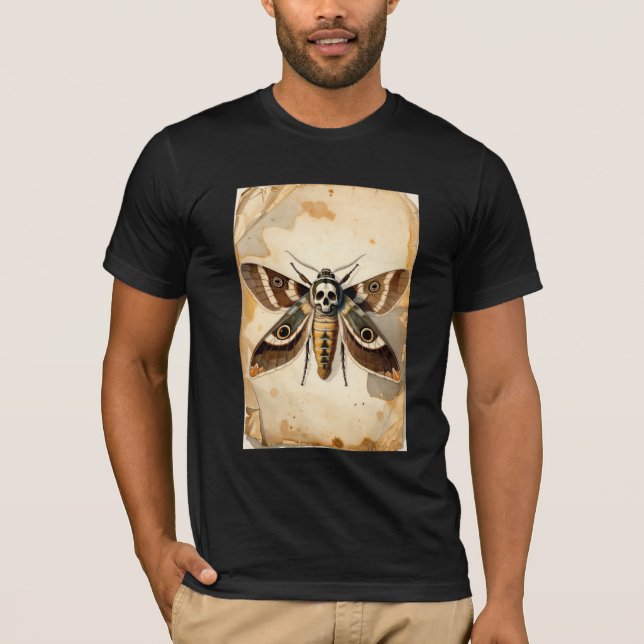 Vintage Death's-head Hawkmoth Entomology Art T-Shirt (Front)