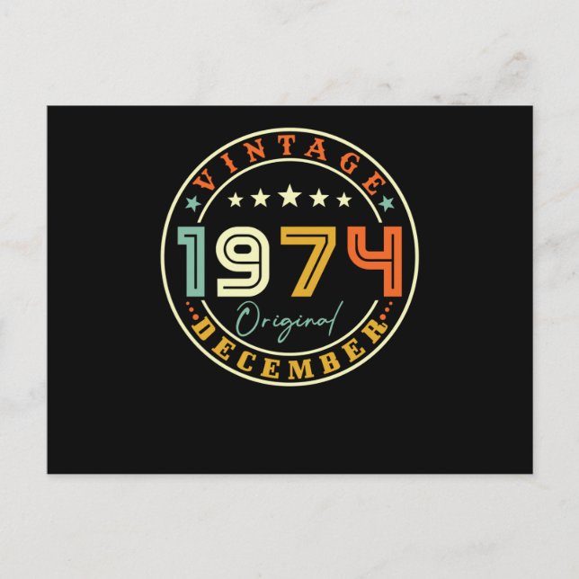 Vintage December 1974 Postcard (Front)