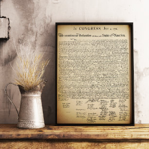 Vintage Declaration of Independence Poster