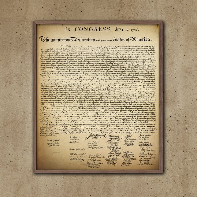 Vintage Declaration of Independence Poster (Creator Uploaded)