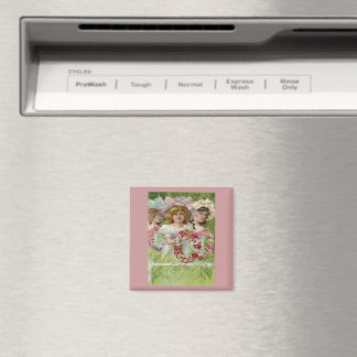 Vintage Decoration Day Girls Magnet