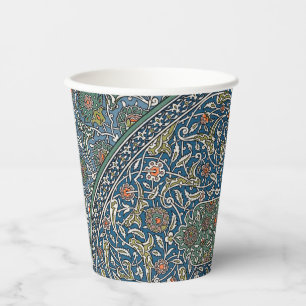 Vintage Decorative Arabesque Floral Pattern Paper Cups