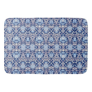Vintage Decorative Art 19th Century Floral Design Bath Mat