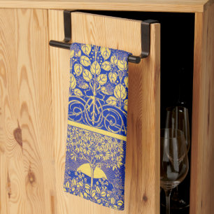 Vintage Decorative Botanical Art Nouveau Pattern Tea Towel