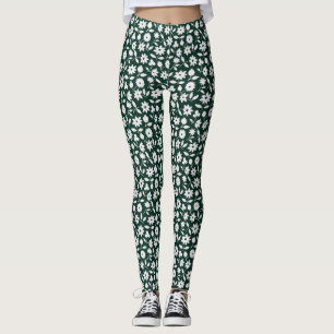 Vintage Decorative Dense Floral Pattern Leggings