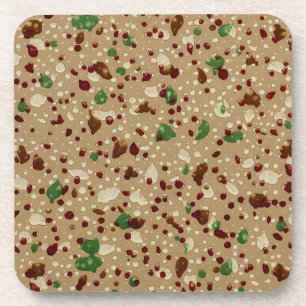 Vintage Decorative Paint Spatter Wallpaper Pattern Coaster