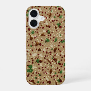 Vintage Decorative Paint Spatter Wallpaper Pattern iPhone 16 Case