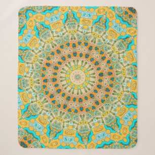 Vintage decorative pattern. Islam, Arabic, Indian, Sherpa Blanket