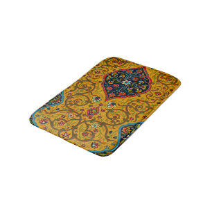 Vintage Decorative Persian Floral Art Bath Mat