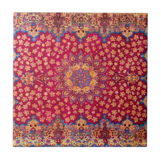 Vintage Decorative Persian Floral Carpet Tile