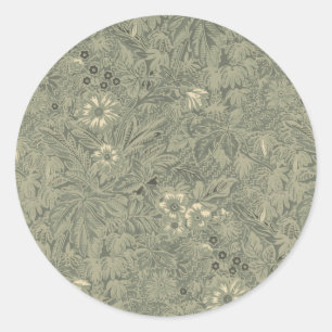 Vintage Decorative Rustic Botanical Pattern Classic Round Sticker