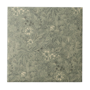 Vintage Decorative Rustic Botanical Pattern Tile