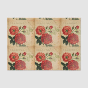 Vintage Decoupage Ephemera Roses  Jigsaw Puzzle Tissue Paper