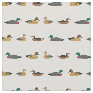 Vintage Decoy Duck Stripes on Chalky Colour Fabric