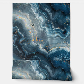 Vintage Deep Blue Marble Texture 2 Wallpaper