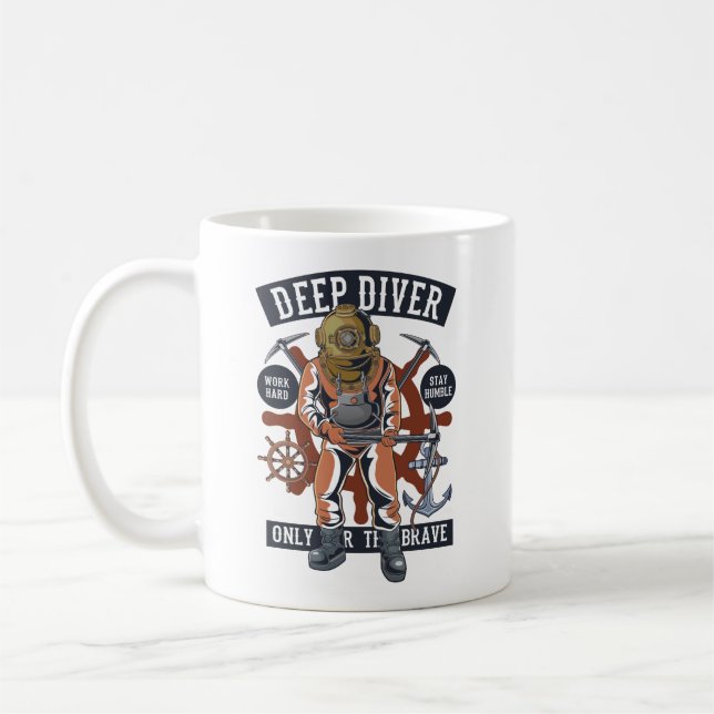 Vintage Deep Diver Coffee Mug (Left)