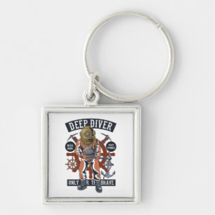 Vintage Deep Diver Key Ring