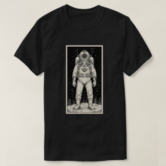 Vintage Deep Sea Diver Illustration T-Shirt