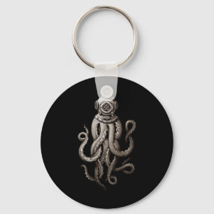 Vintage Deep Sea Divers Cthulhu Octopus Key Ring