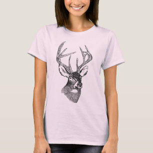 Vintage deer art graphic T-Shirt