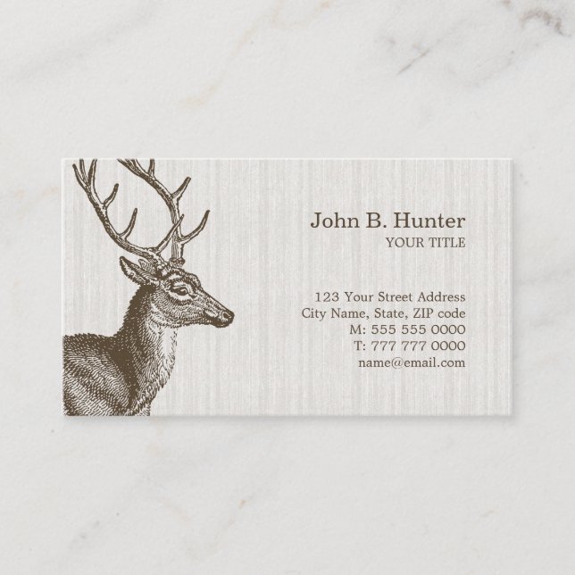Vintage Deer Buck business card (Front)