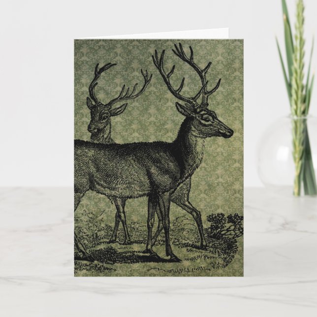 Vintage Deer Card (Front)