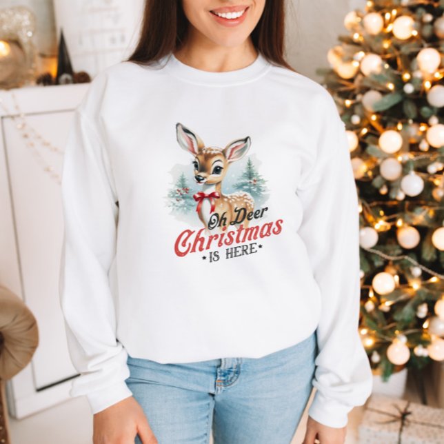 Vintage Deer Christmas  Sweatshirt (Creator Uploaded)