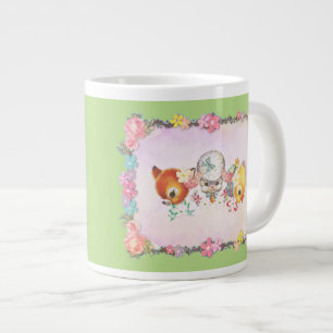 vintage deer , duck , lamb Jumbo Mug