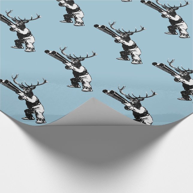 vintage deer hunting wrapping paper (Corner)