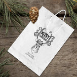 Vintage Deer Merry Christmas, Family Large Rubber Stamp<br><div class="desc">This "Merry Christmas" rubber stamp features a deer,  a message and a custom family name.</div>