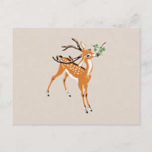 Vintage Deer Postcard