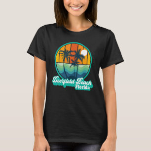 Vintage Deerfield Beach Florida Summer 90s Beach S T-Shirt
