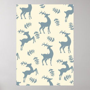 Vintage Deers Poster