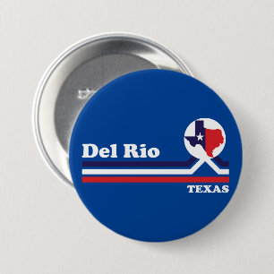 Vintage Del Rio Texas 7.5 Cm Round Badge