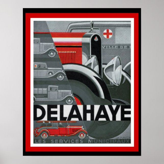 Vintage Delahaye Ad Poster (Front)