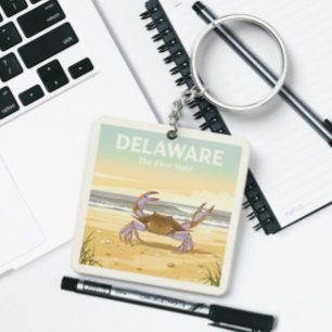 Vintage Delaware Key Ring