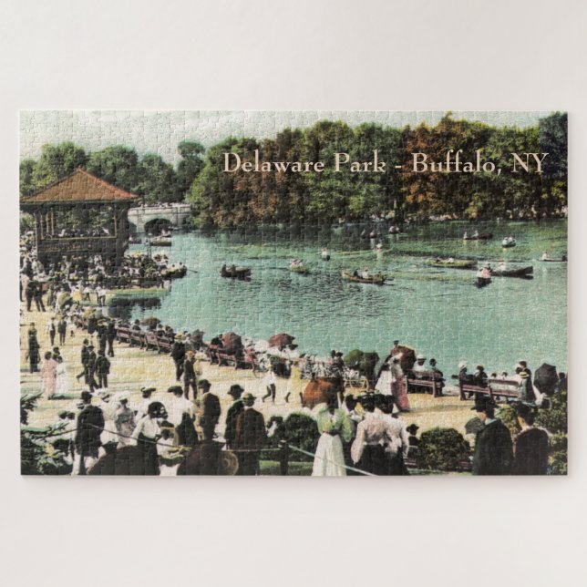 Vintage Delaware Park Buffalo NY Large Puzzle (Horizontal)