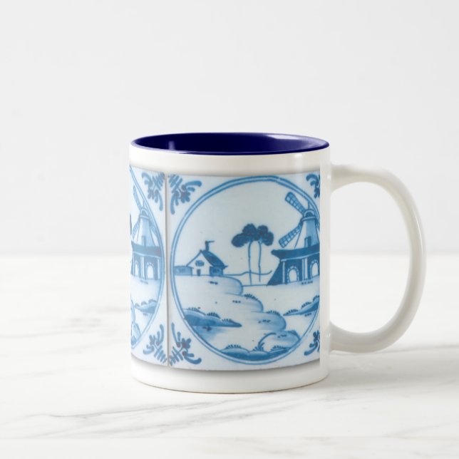 Vintage Delft Tile Windmill Coffee Mug (Right)