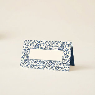 Vintage Delftware with Handwriting space Place Card