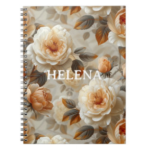 Vintage delicate floral pattern. notebook