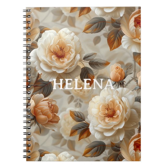 Vintage delicate floral pattern. notebook (Front)