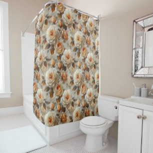 Vintage delicate floral pattern. shower curtain