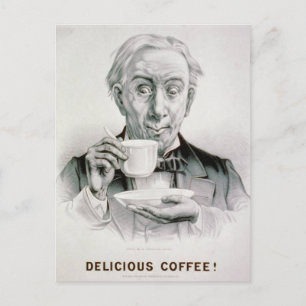 Vintage Delicious Coffee Postcard