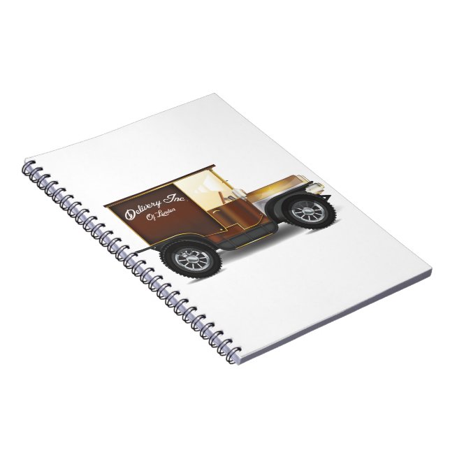 Vintage Delivery Van Spiral Notebook (Right Side)