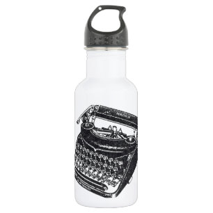 Vintage Deluxe Noiseless Typewriter Retro 532 Ml Water Bottle
