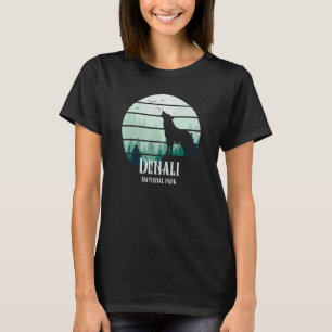 Vintage Denali National Park Howling Wolf Woods T-Shirt