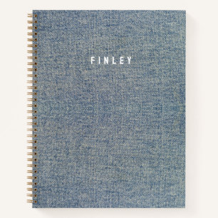 Vintage Denim Blue Jeans Look Notebook