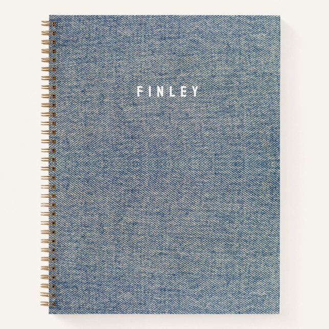 Vintage Denim Blue Jeans Look Notebook (Front)